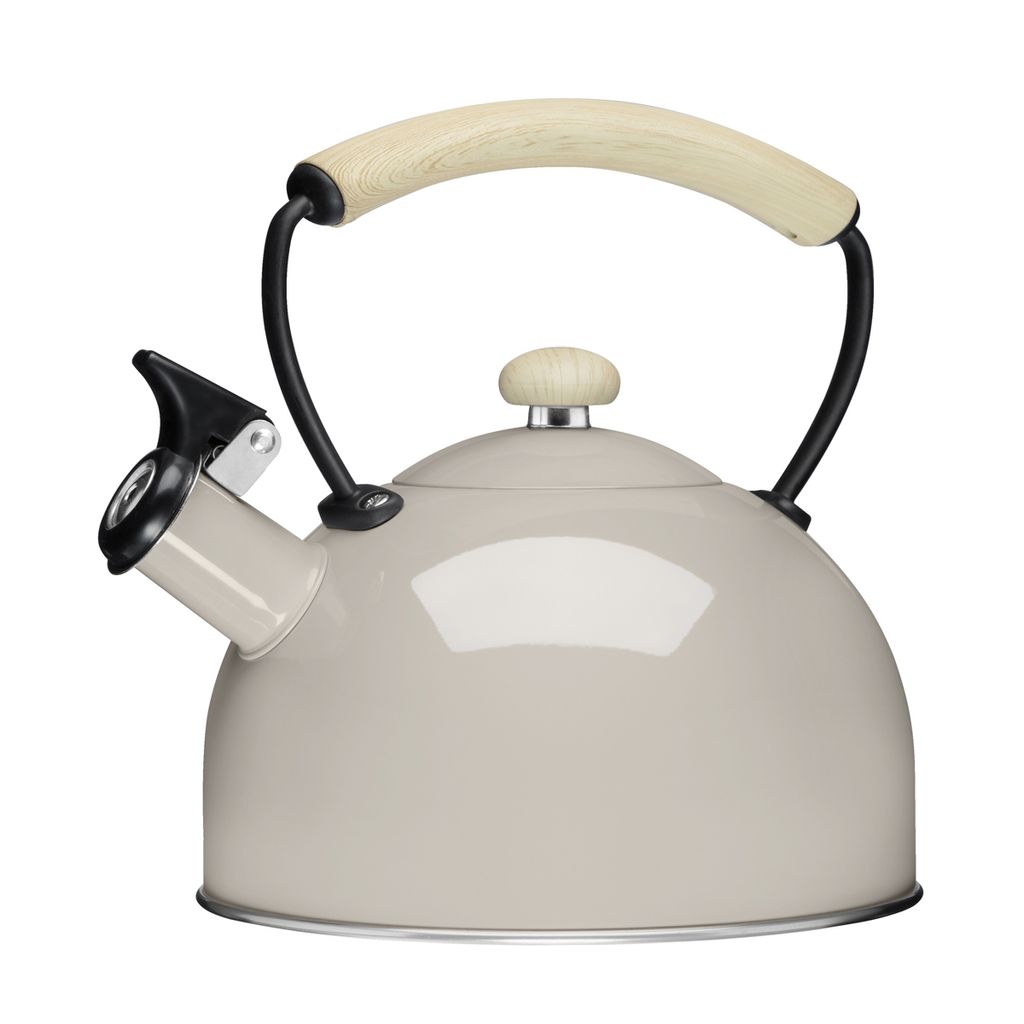 nabbi Teekanne aus Edelstahl mit Pfeife Alexander 2,3 l - Beige