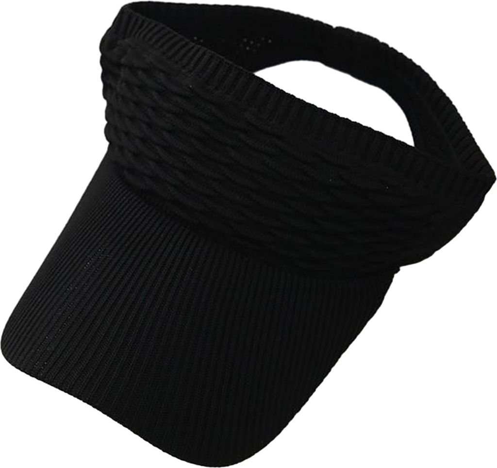 Damen-Sonnenblende, verstellbar, leeres Oberteil, Baseballkappe, elastisch, gestrickt, Sportmütze für Tennis, Golf, Laufen