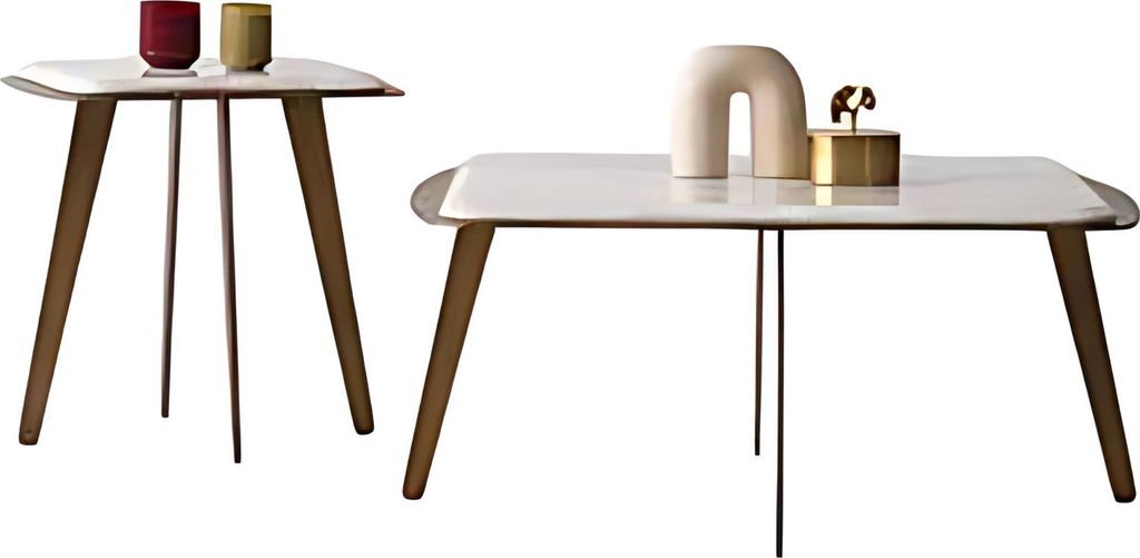 Eleganter Couchtisch mit zwei stilvollen Beistelltischen