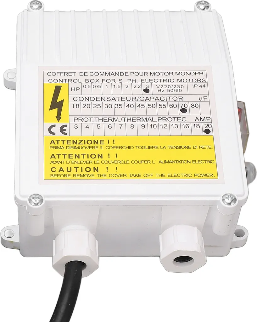 Contrôleur de Pompe de Forage 3.0HP Protection 20A et Condensateur 70uf