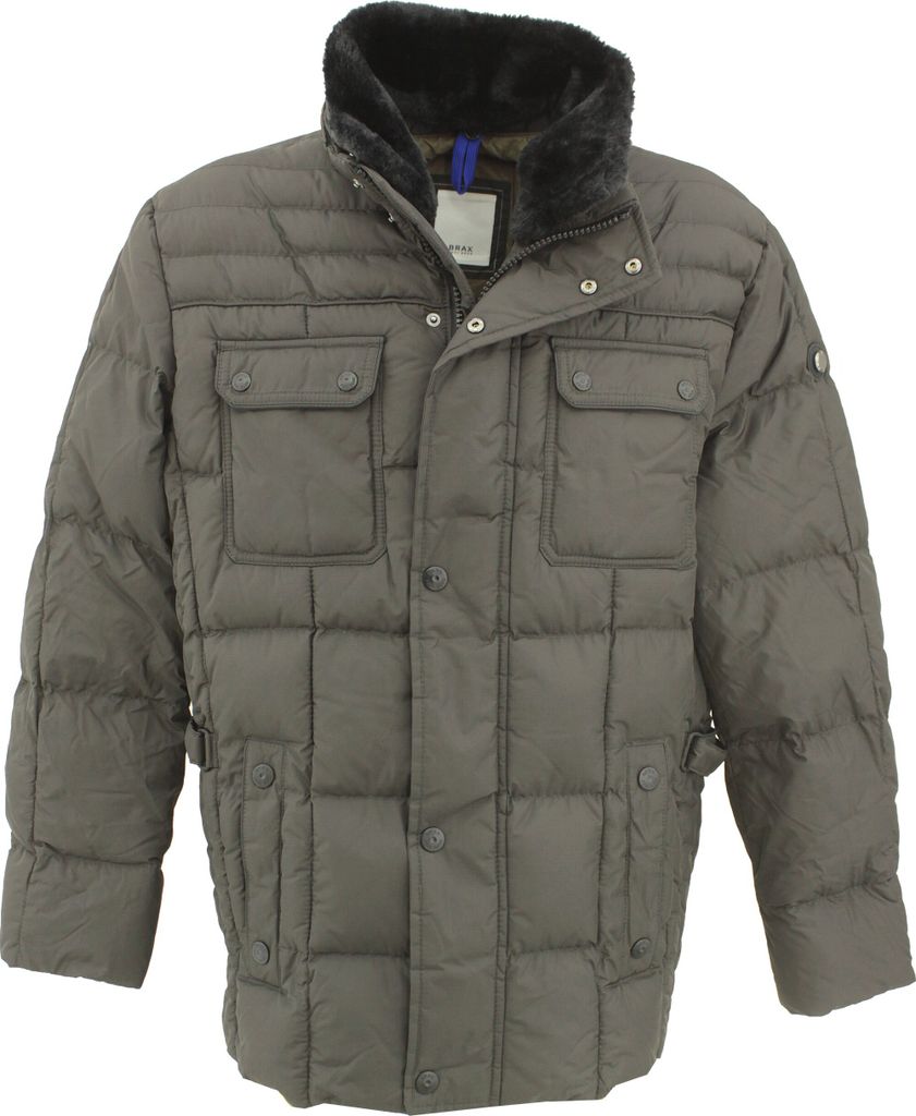 26011 Brax, Peak, Herren Winterjacke Parka Steppjacke Anorak, gefütterter Parka, darkgrey, 54
