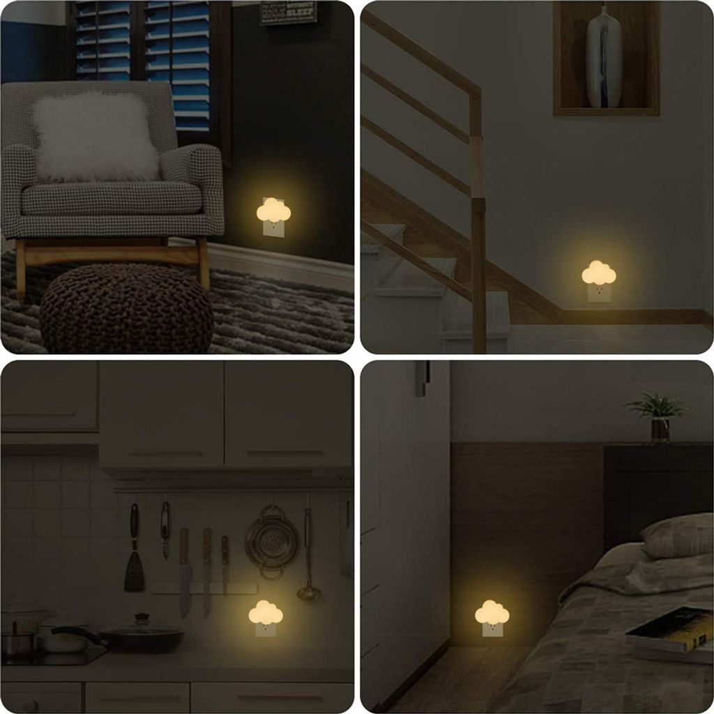 2 Stücke LED Wolke Nachtlicht Plug in Nachtlicht mit Produktbild 4