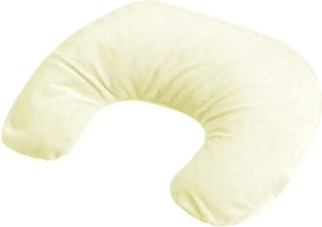 Coussin de repos croissant velours 140 Ecru pour un sommeil zen