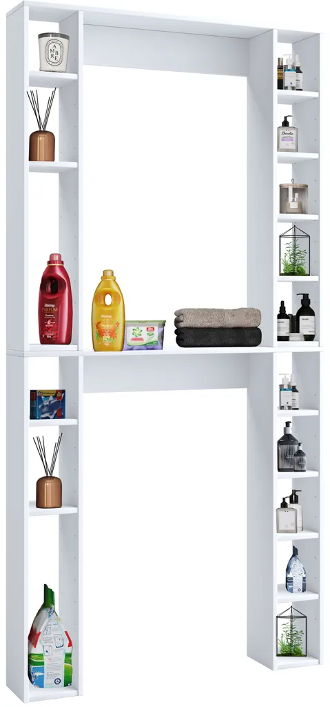 VCM Tinoli XL Étagère de WC murale superstructure 200 x 98 cm - Blanc