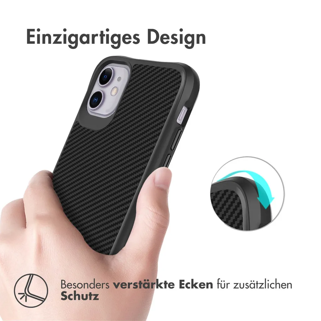 Custodia imoshion iPhone 11 Ibrida Carbonio - Massima Resistenza Nero - 3