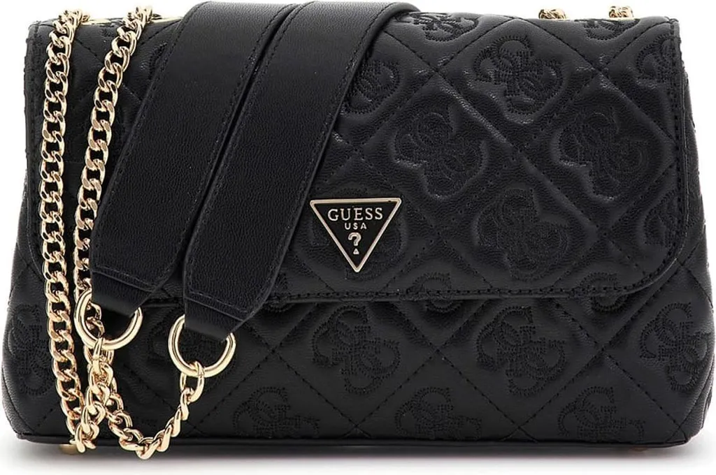 Petit sac à main noir GUESS Adelasia bandoulière réglable chic noir