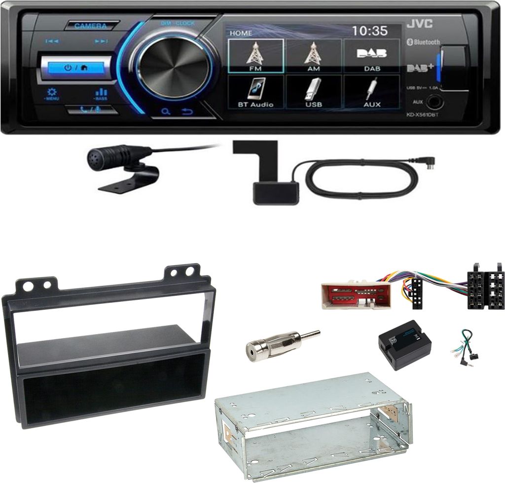 JVC KD-X561DBT Digitalradio Bluetooth USB Einbauset für Ford Fusion Fiesta