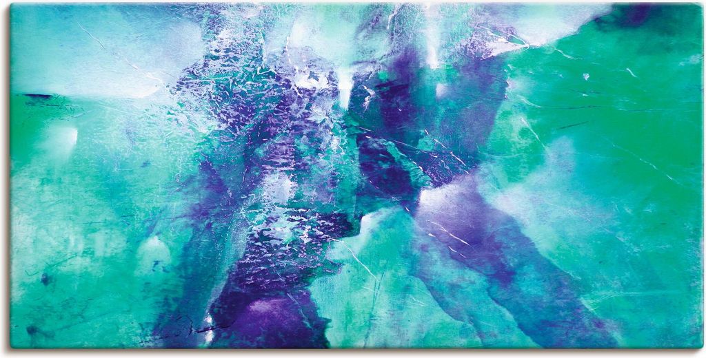 ARTland Leinwandbild Abstrakte Komposition grün und violett Produktbild 