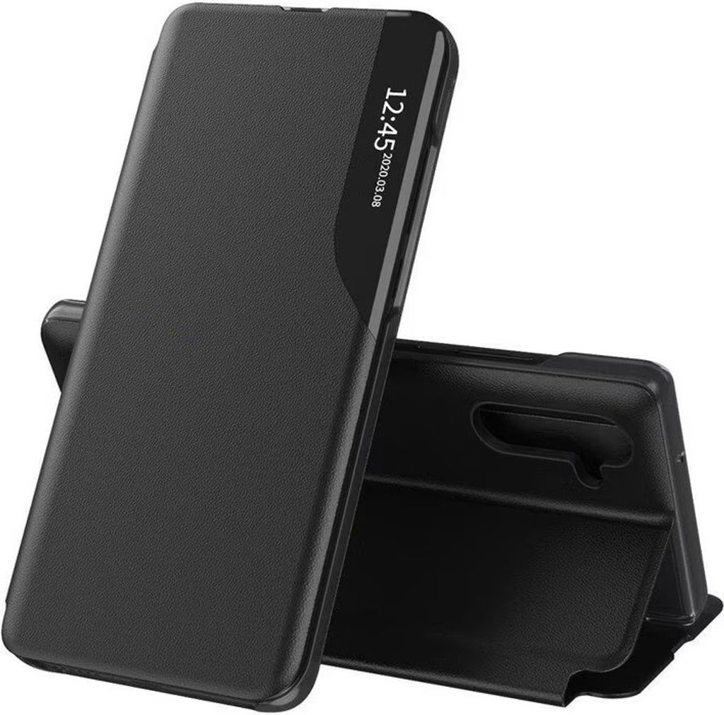 Elegante View Case für Samsung Galaxy A25 5G - Stylischer Schutz in Schwarz KP36661