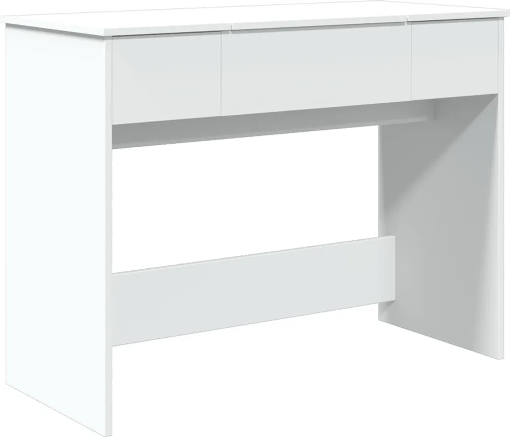 Toeletta Trucco Bianca 100cm con Specchio | Design Moderno 100x45x76