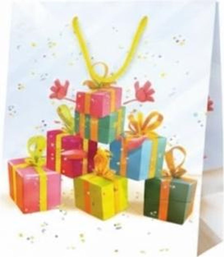 Weihnachtliche Geschenktüte Mix mit sortierten Motiven, Geschenkbeutel für kleine und mittelgroße Geschenke, Aliga