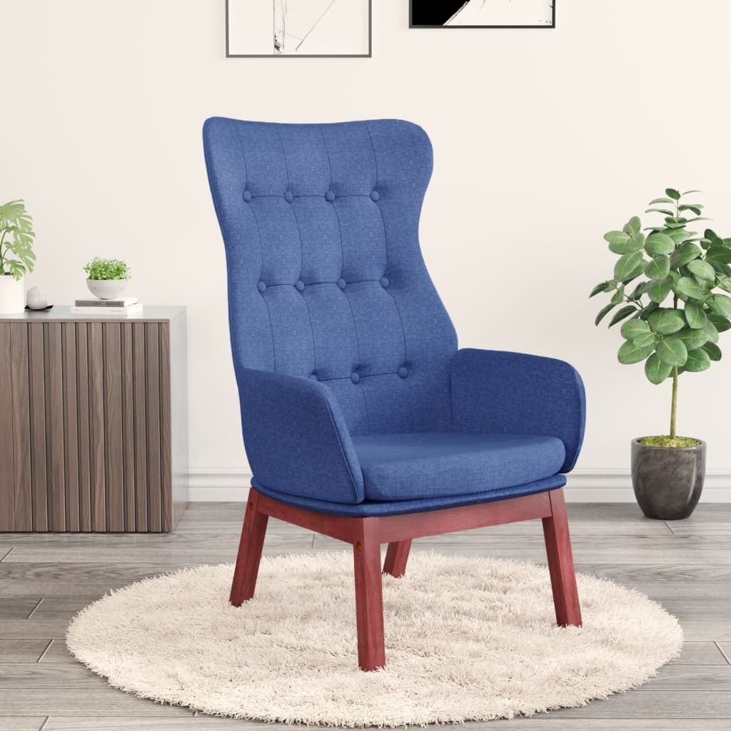 The Living Store Relaxsessel Blau Stoff