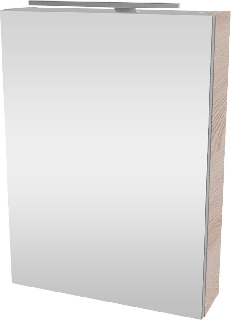 Fackelmann B.CLEVER Spiegelschrank mit LED-Beleuchtung Alibertschrank für Bad und Gäste-WC (50 x 68 x 15,3 cm) SBC Badschrank mit Spiegel in Ho...