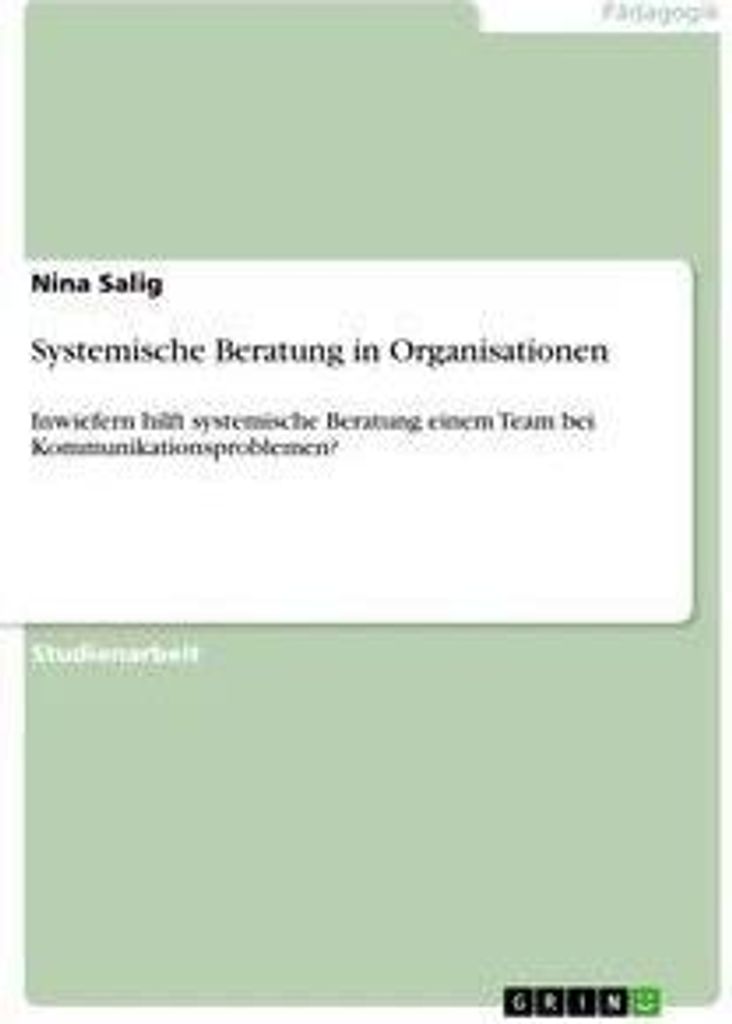 Systemische Beratung in Organisationen