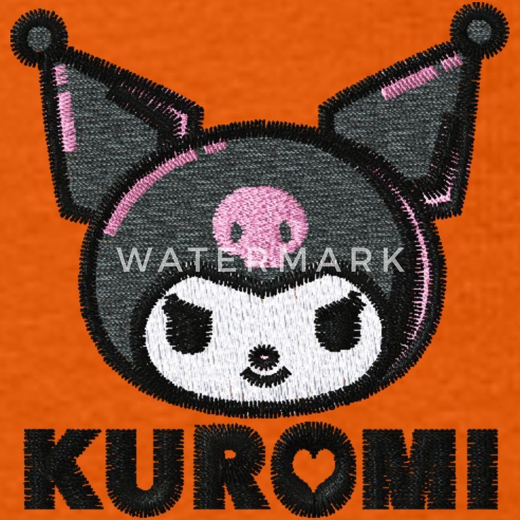 Spreadshirt Kuromi Stick Portrait Teenager Premium T-Shirt, 146/152 (10 Jahre), Orange