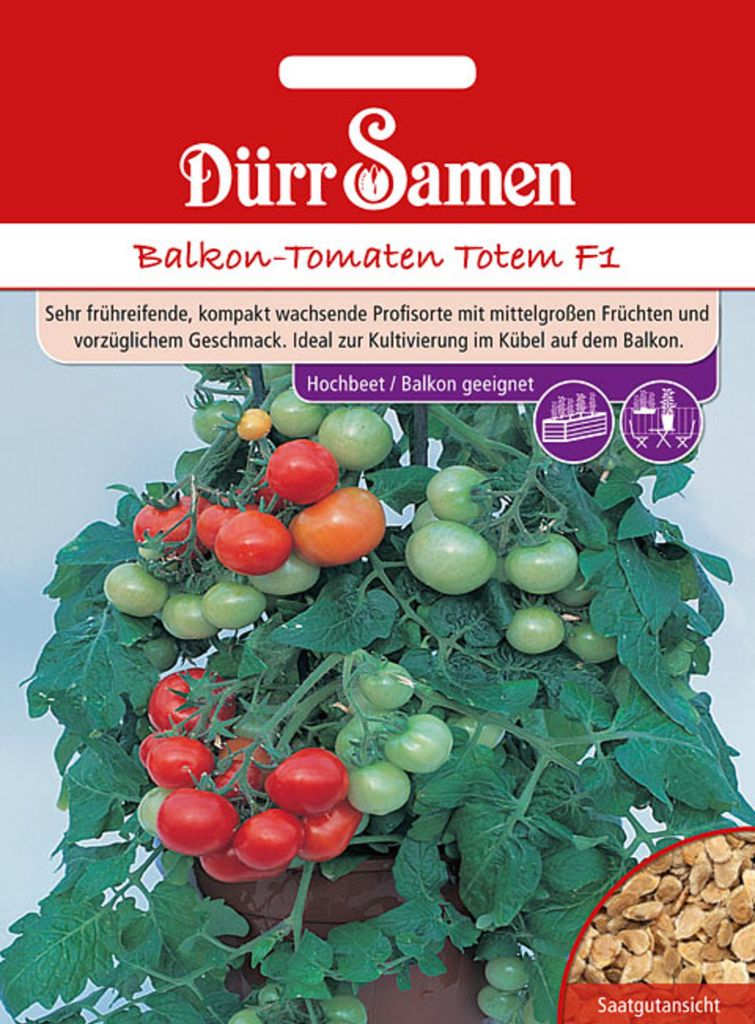Dürr-Samen - Balkontomaten Totem F1 - Saatgut - 1079