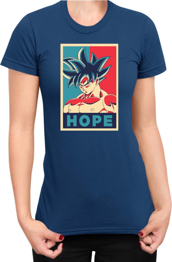 Damen T-Shirt Dragon Anime Manga Ball Z Goku 32, Lady XS / Dunkelblau