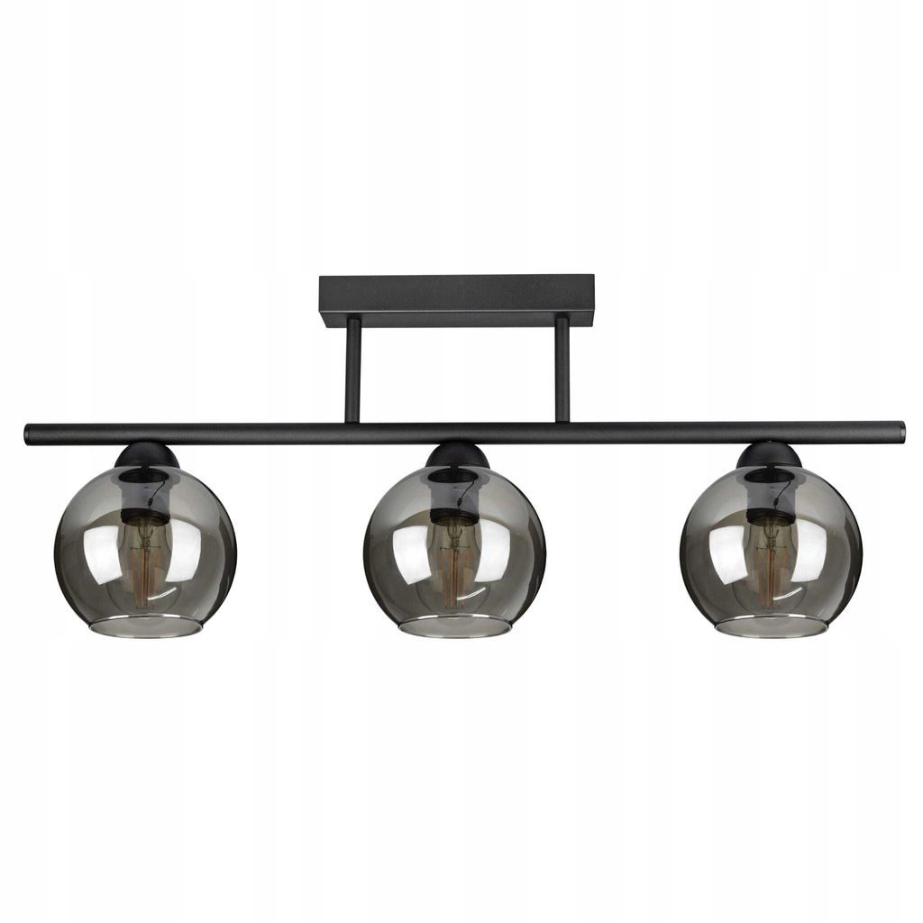 LUXOLAR Deckenleuchte 3 flammig Schwarz, Led Deckenlampe E27 60W - Hängelampe für Wohnzimmer, Küchen
