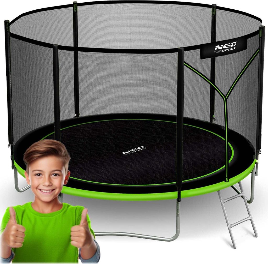 Gartentrampolin 10ft/312cm mit Outdoor-Netz und Leiter Neo-Sport