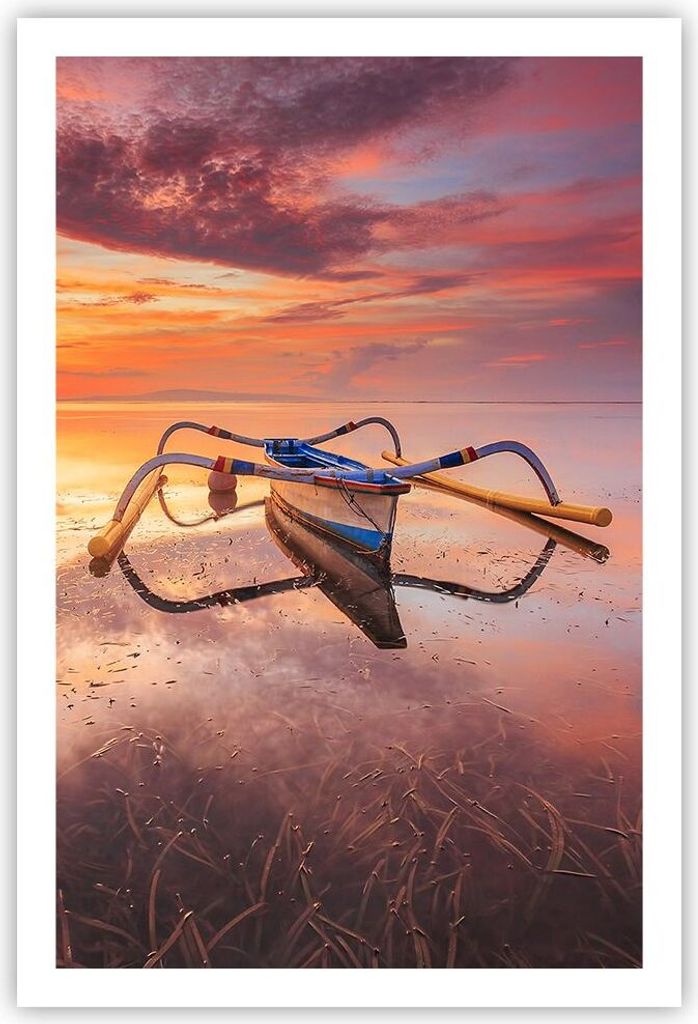 Poster - Poster ohne Rahmen - £ódŸ Westen Die Sonne - 61x91,5 cm - Wand Bild - Wanddeko - Wandbilder - Kunstposter - Wandposter - Bilder - Kunst...
