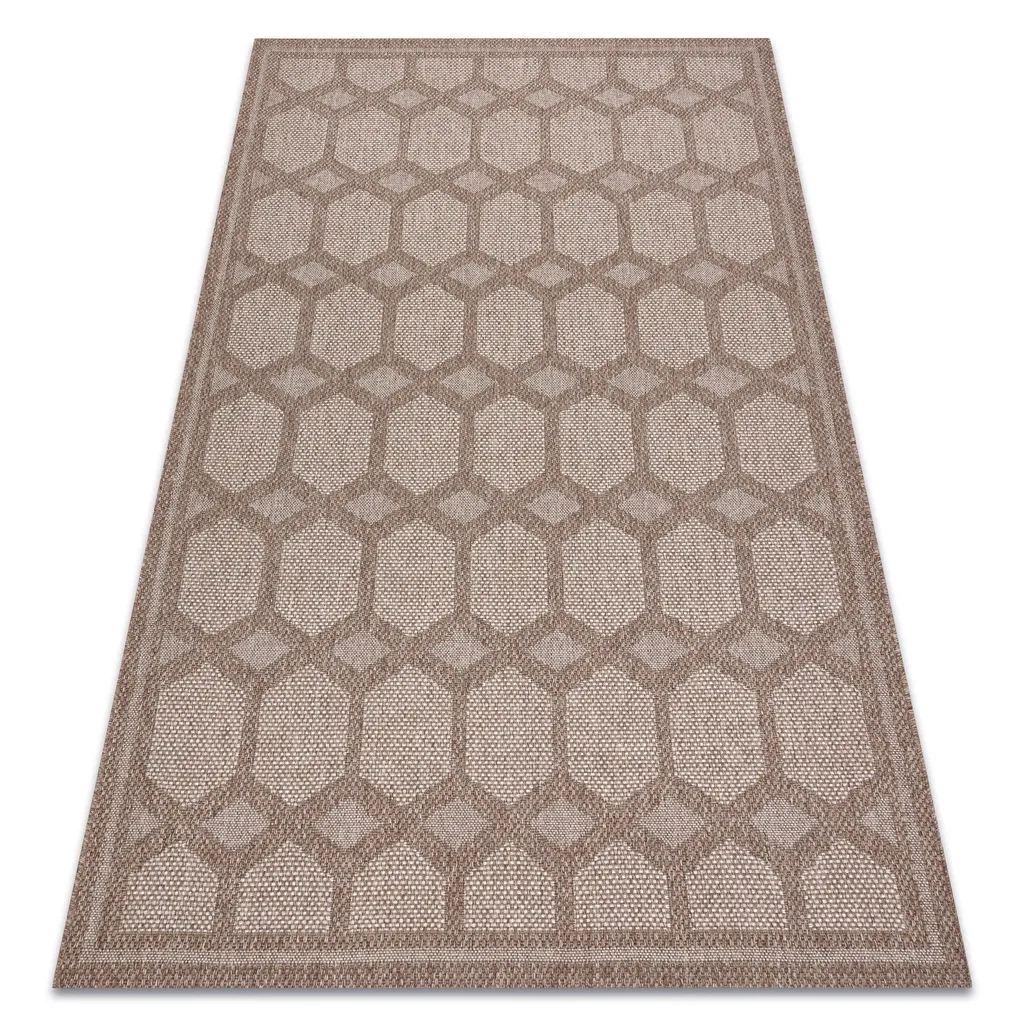 Tapis HOUSE SISAL 40356 Diamonds tissage plat beige 180x270 cm