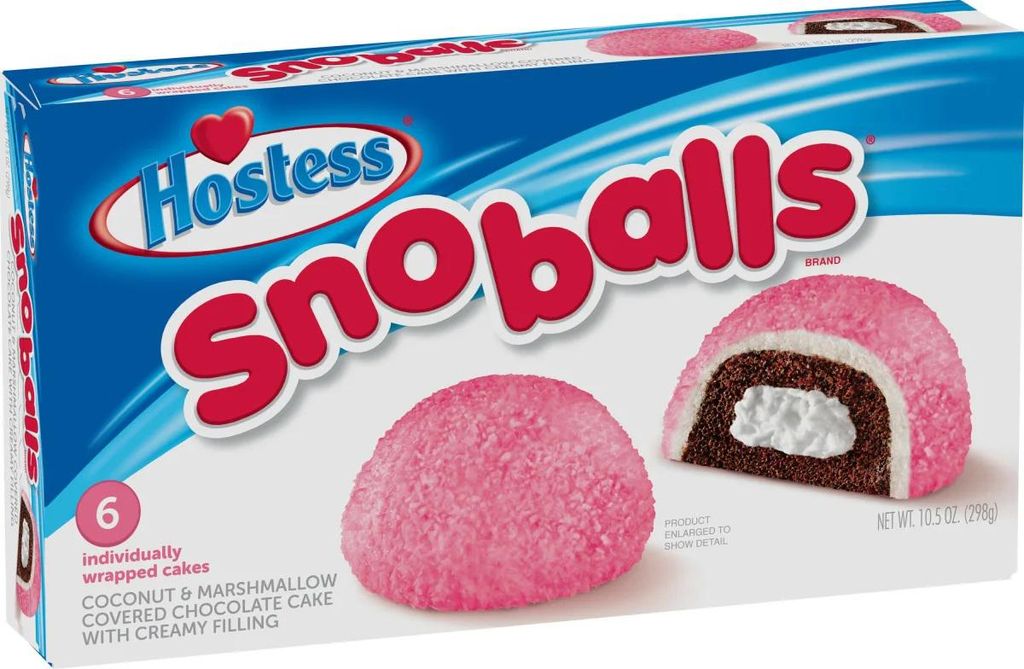 Produktbild Hostess Snoballs Coconut und Marshmallow 6 kleine Kuchen 298g