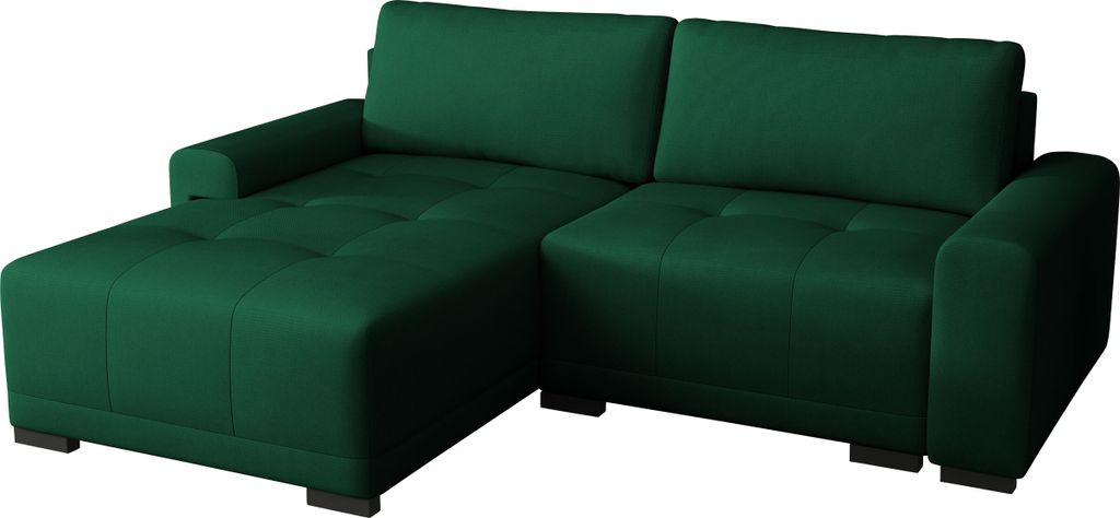 MIRJAN24 Ecksofa Milton, Eckouch mit Bettkasten und Schlaffunktion, L-Form Sofa mit Seite Universal (Farbe: Kronos 19)