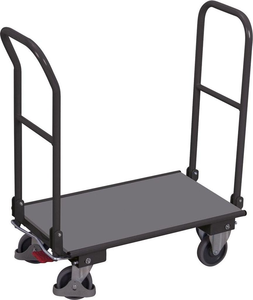 VARIOfit Klappbügelwagen mit 2 Bügeln 900x600mm Anthrazitgrau RAL 7016