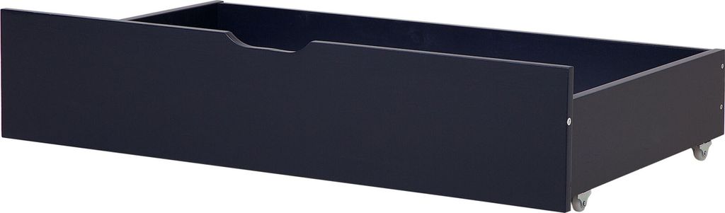 BELIANI Bettschublade 2er Set Marineblau Kiefernholz auf Rollen Skandi Bettschubkästen Bettschubladen Unterbettschublade Schlafzimmer Ausstattung