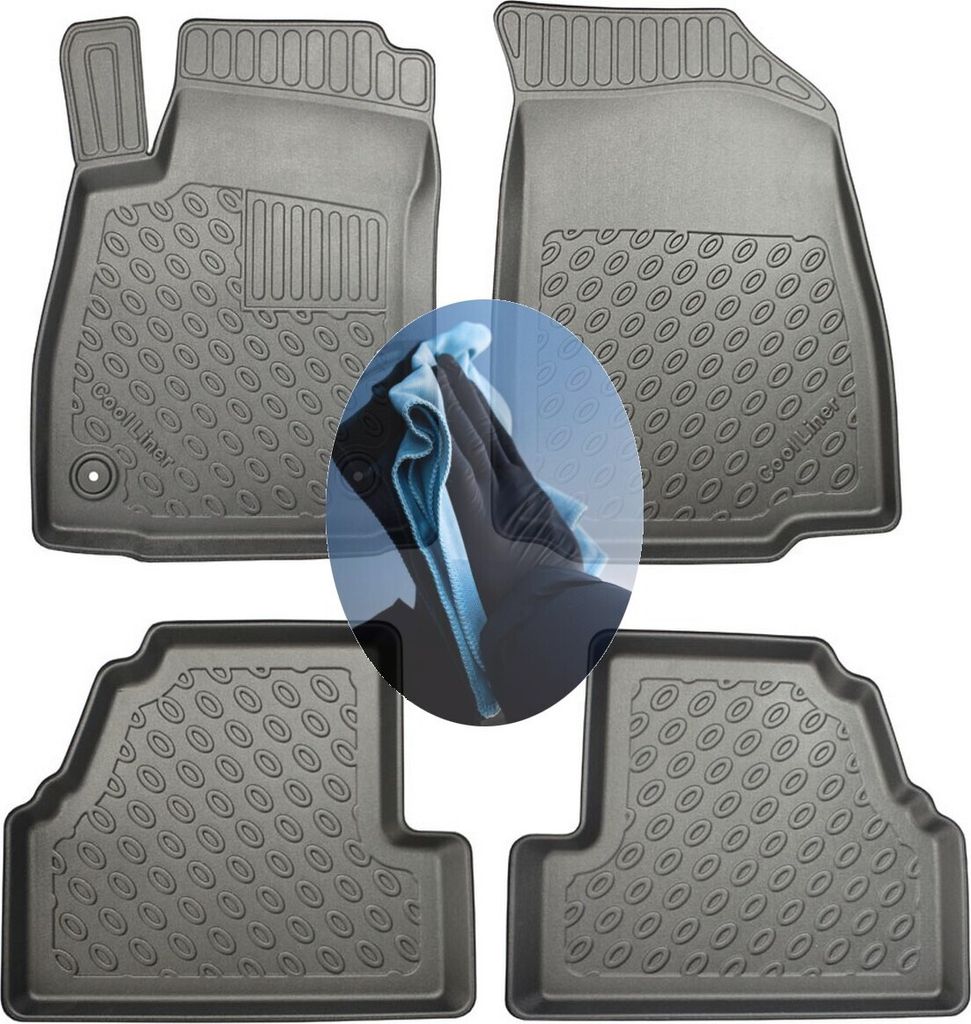 Z509524 TPE-Gummifußmatten kompatibel mit Opel Mokka X Allroad Steilheck Geländewagen SUV 5-türer 2016-2019 4x4 4WD Allradantrieb