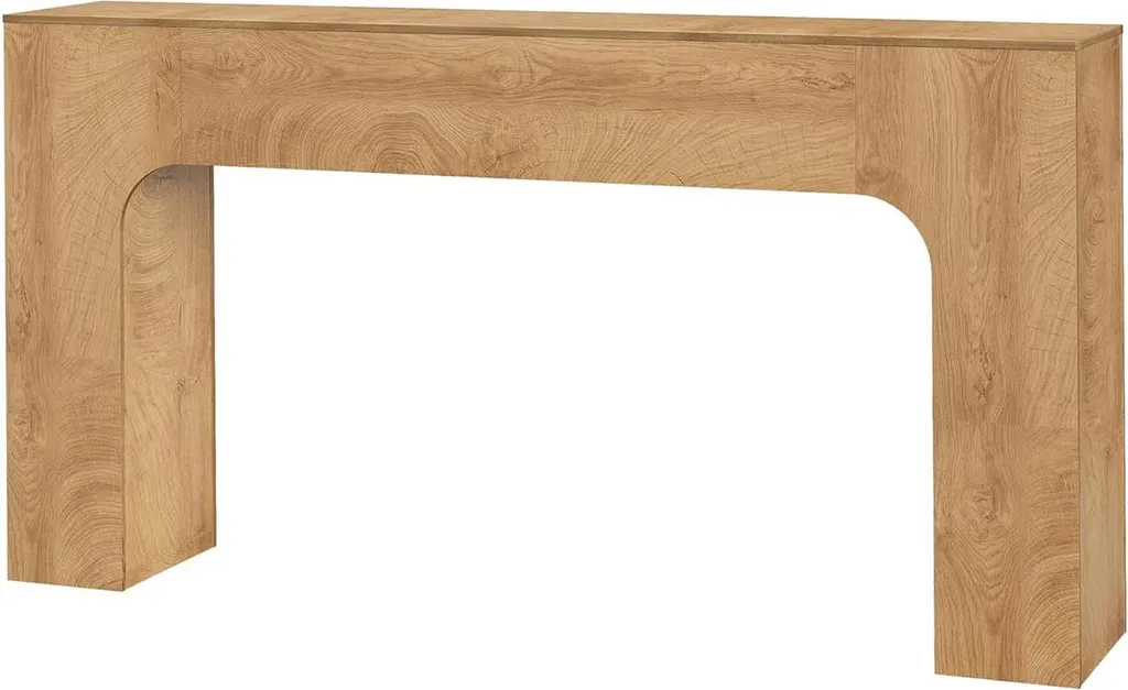 Console Rectangulaire 120 cm en Bois Rouge Vin - Style Campagne Chic
