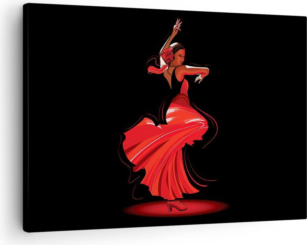 Bild auf Leinwand - Leinwandbild - Tanz Tänzer - 70x50cm - Wand Bild - Wanddeko - Wandbilder - Leinwanddruck - Bilder - Kunstdruck - Wanddekoratio...