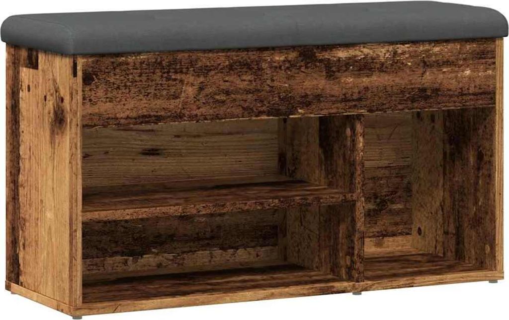 vidaXL Schuhbank Altholz-Optik 82x32x45,5 cm Holzwerkstoff