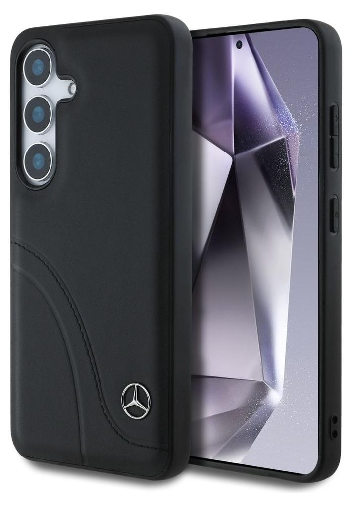 Mercedes Lederhülle Curved Stitches Für Samsung Galaxy S25 Produktbild 