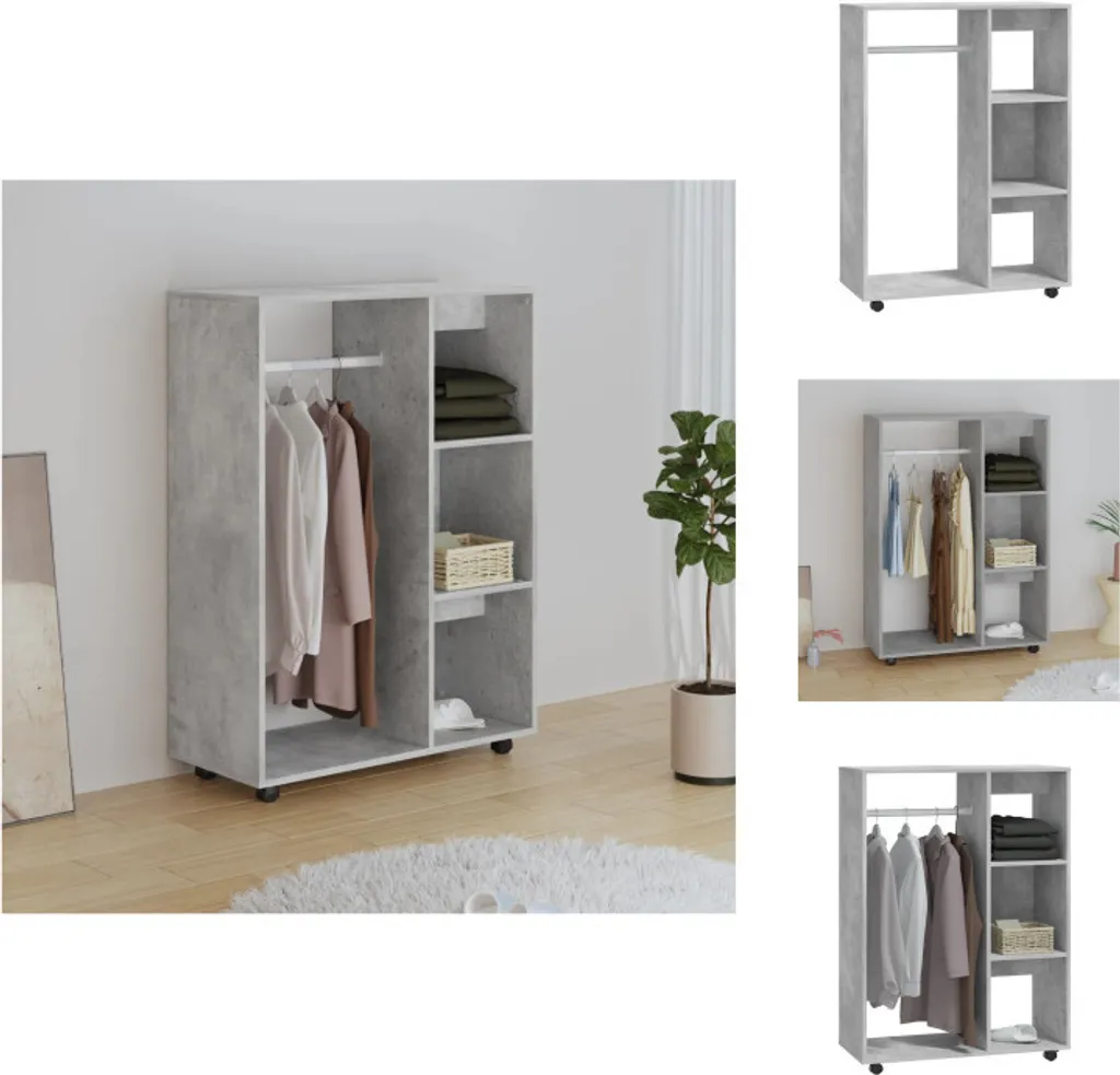 Armadio Multiuso vidaXL Grigio Cemento 80x110 cm | Organizzazione Casa