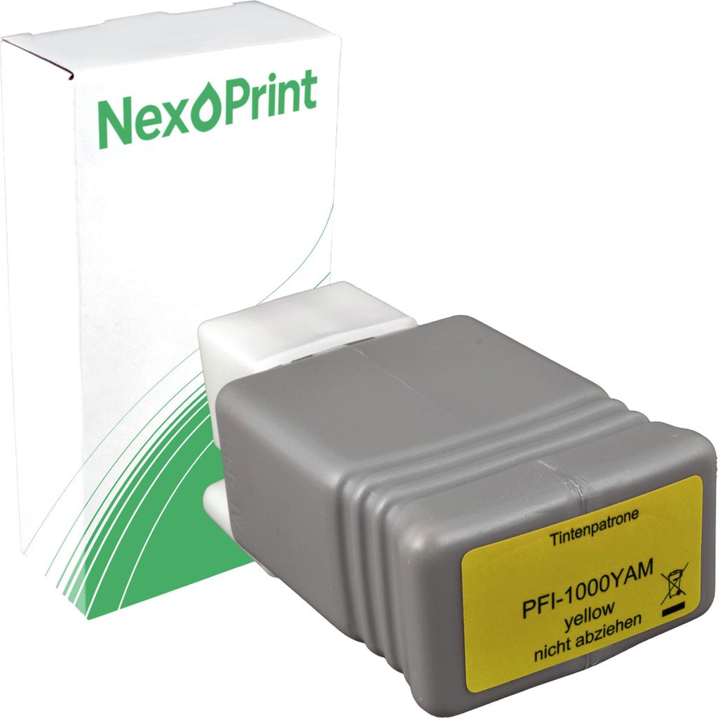 NexoPrint PFI-1000Y yellow Druckerpatronen kompatibel zu Canon imagePROGRAF Pro 1000 - Hohe Ergiebigkeit