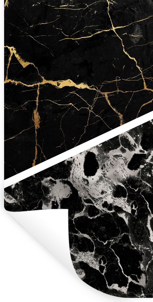 MuchoWow Wandtattoo Wandsticker Wandaufkleber Marmor - Gold - Luxus 20x40 cm Selbstklebend und Repositionierbar - Selbstklebend - Fototapeten