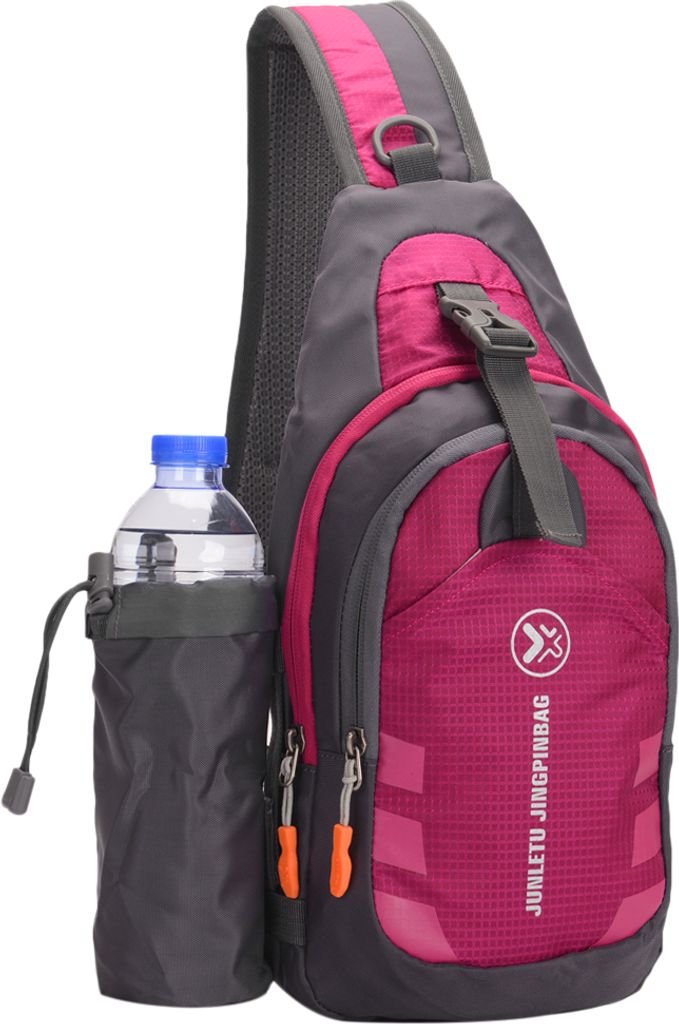 Schultertasche Brusttasche Herrentaschen Chest Bag Schultertasche mit Wasserflasche Outdoor Sling Crossbody Bag Schulter Rucksack Wasserresistent T...