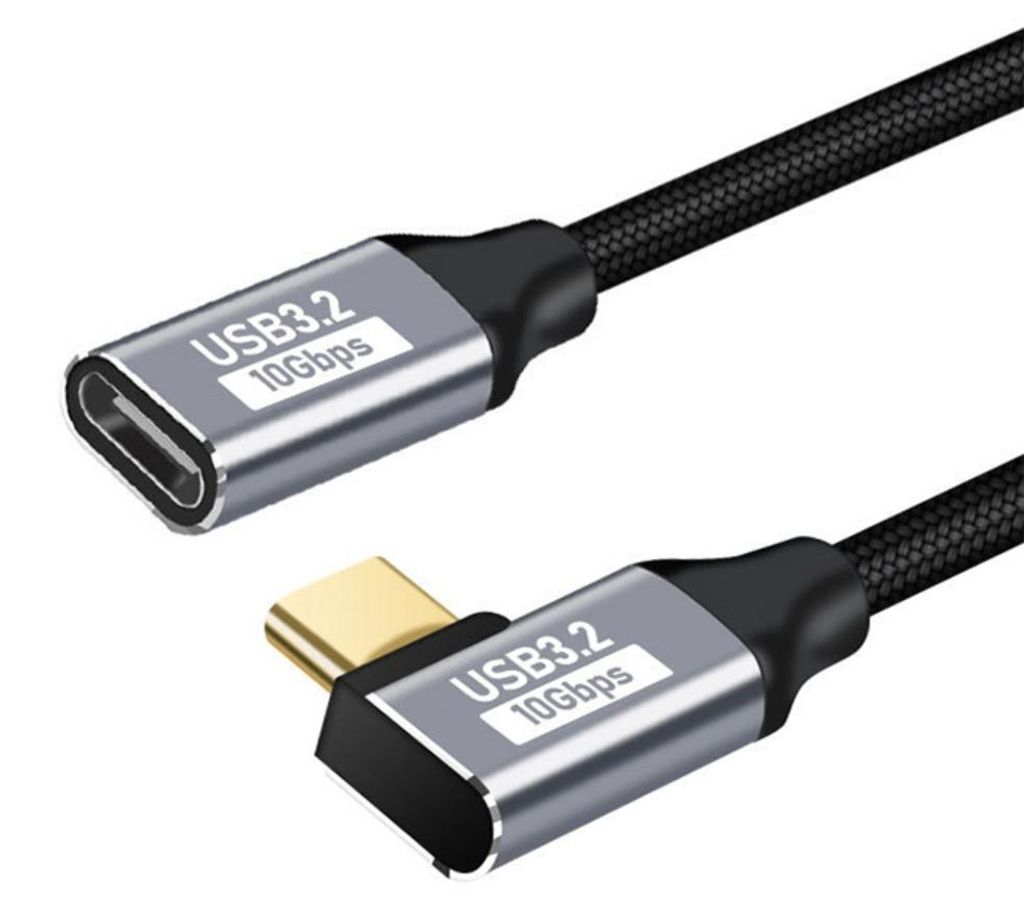 INF Cable de extensión USB-C con conector en ángulo recto Imagen del producto 
