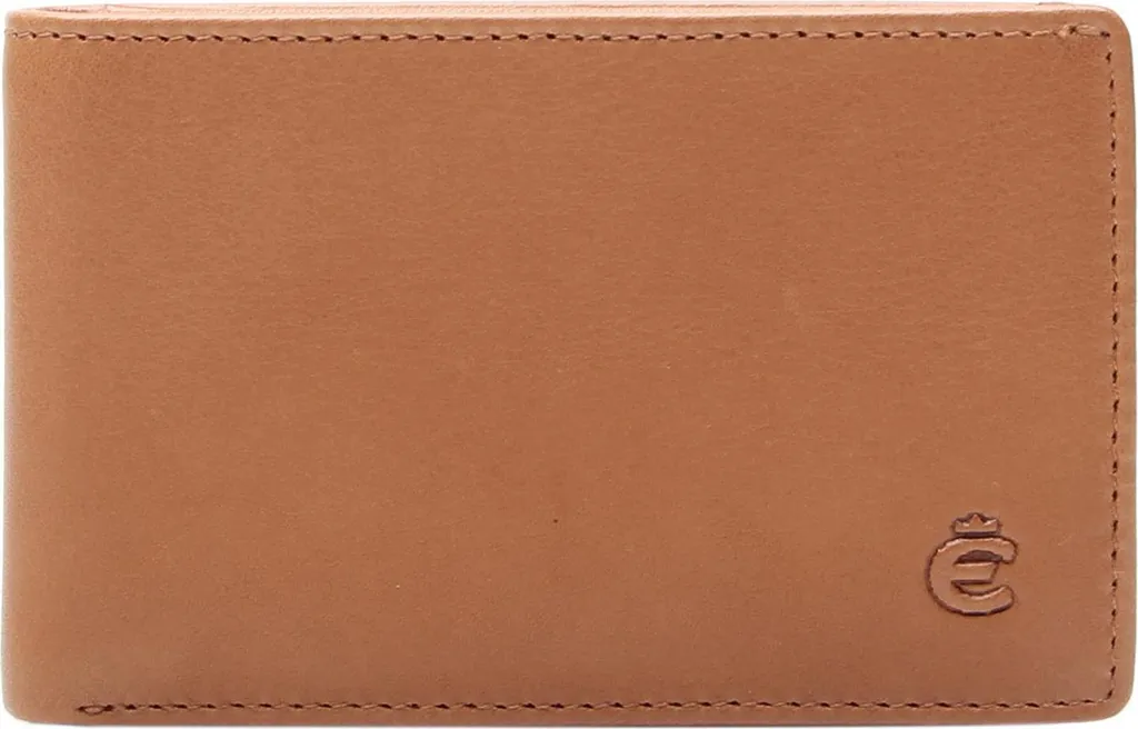 Esquire Madrid Wallet Cognac - Portafoglio Uomo Pelle Marrone RFID