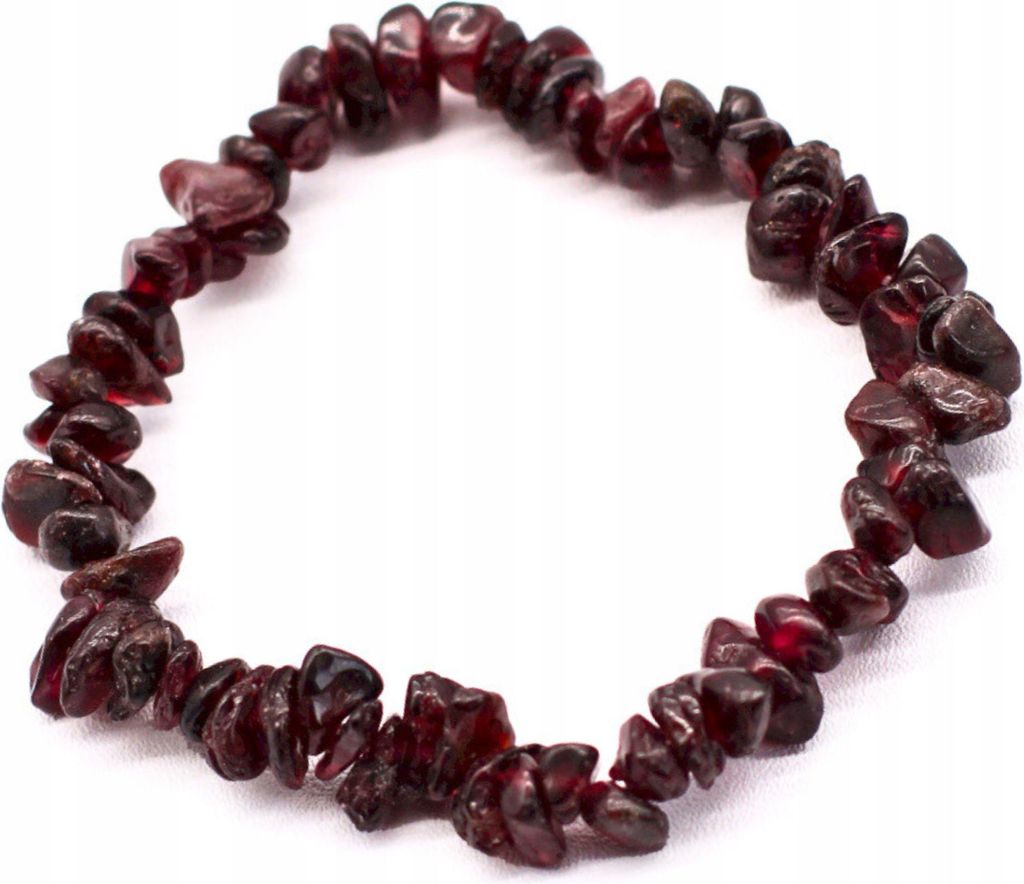 Klassisches Blutgranat Armband, tiefrot, mit elastischem Faden, poliert