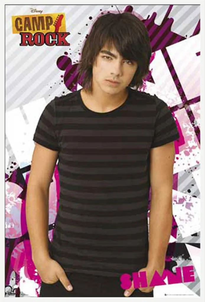 Cadre Photo Blanc avec Affiche Jonas Brothers Camp Rock pour Chambre