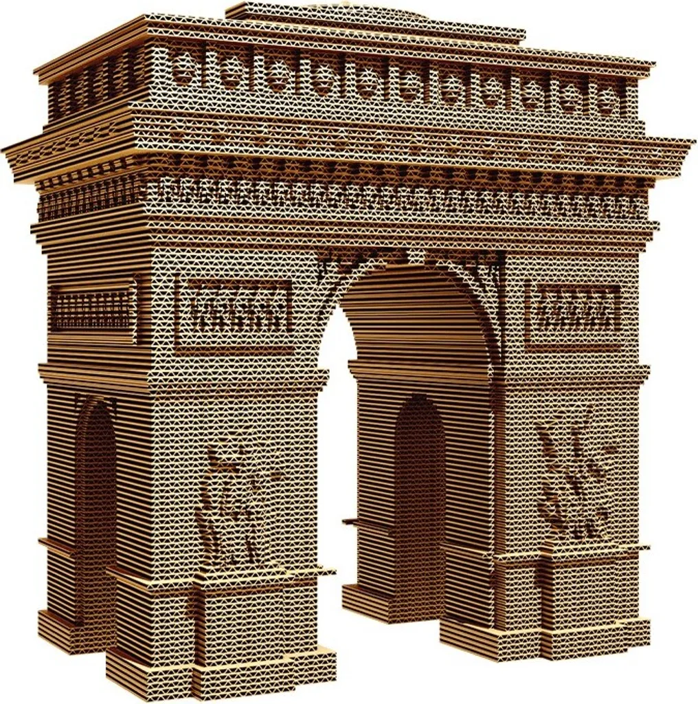 Puzzle 3D Educativo Arco di Trionfo - 285 Pezzi Cartone per Bambini 14+