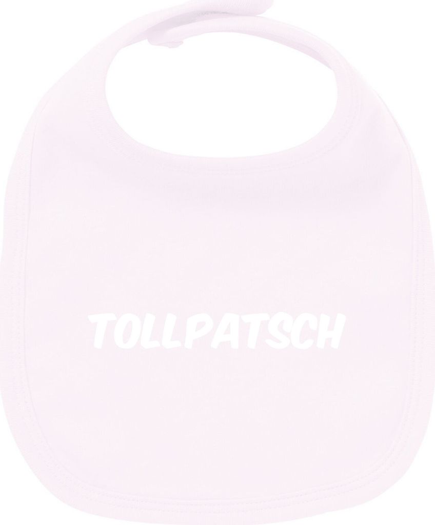 Huuraa Unisex Babylatz Tollpatsch Schriftzug Geschenk Babypink Baumwolle Tollpatsch Mitbringsel