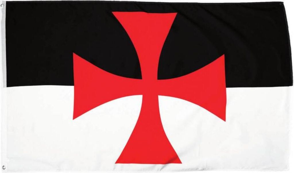 Fahne der Templer  90x150cm Produktbild 