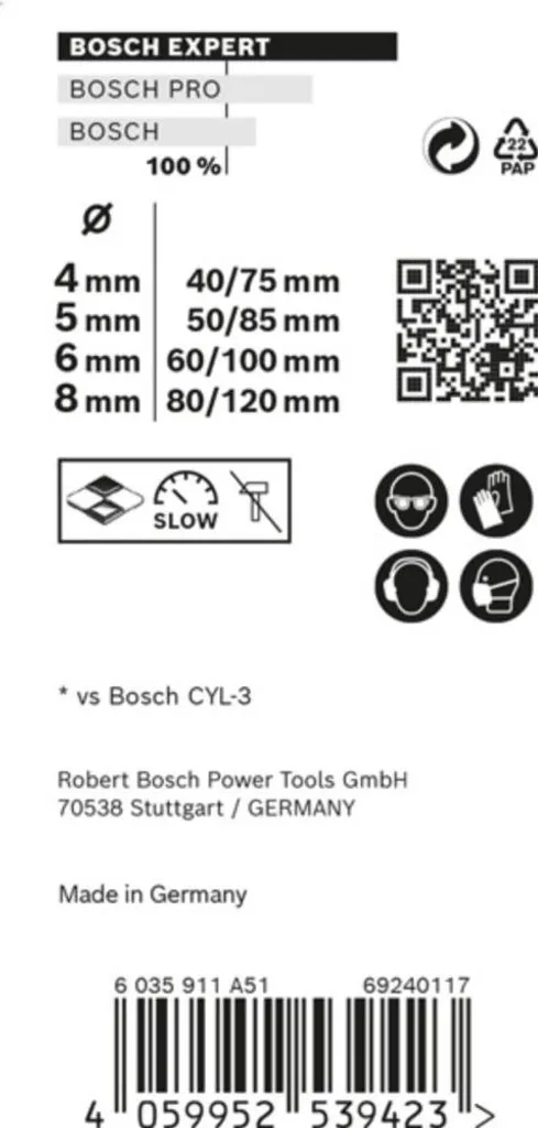 Set Bosch 2608900649 EXPERT CYL-9: 4 Punte per Risolvere Ogni Problema