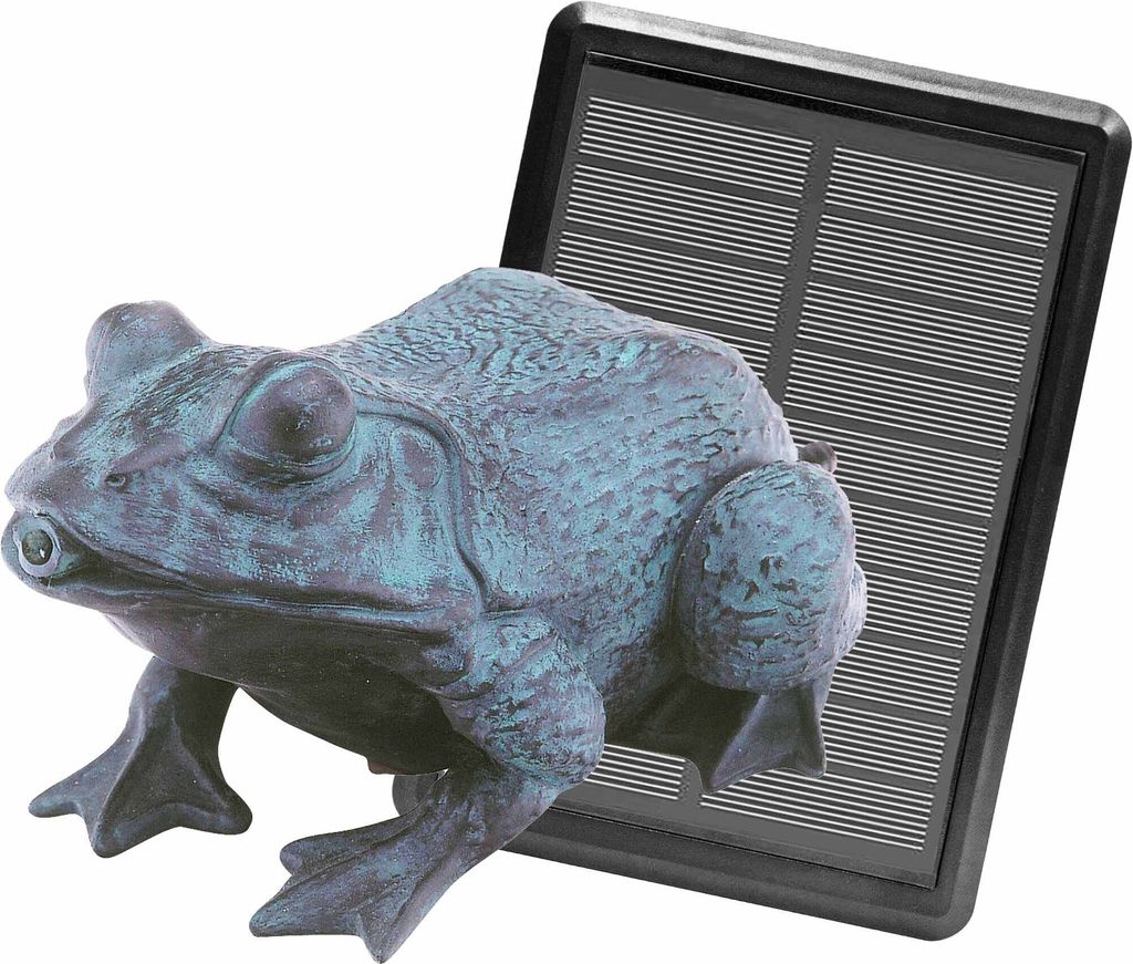 Heissner SOLAR Teichfigur "Frosch" mit Wasserspielpumpe Produktbild 