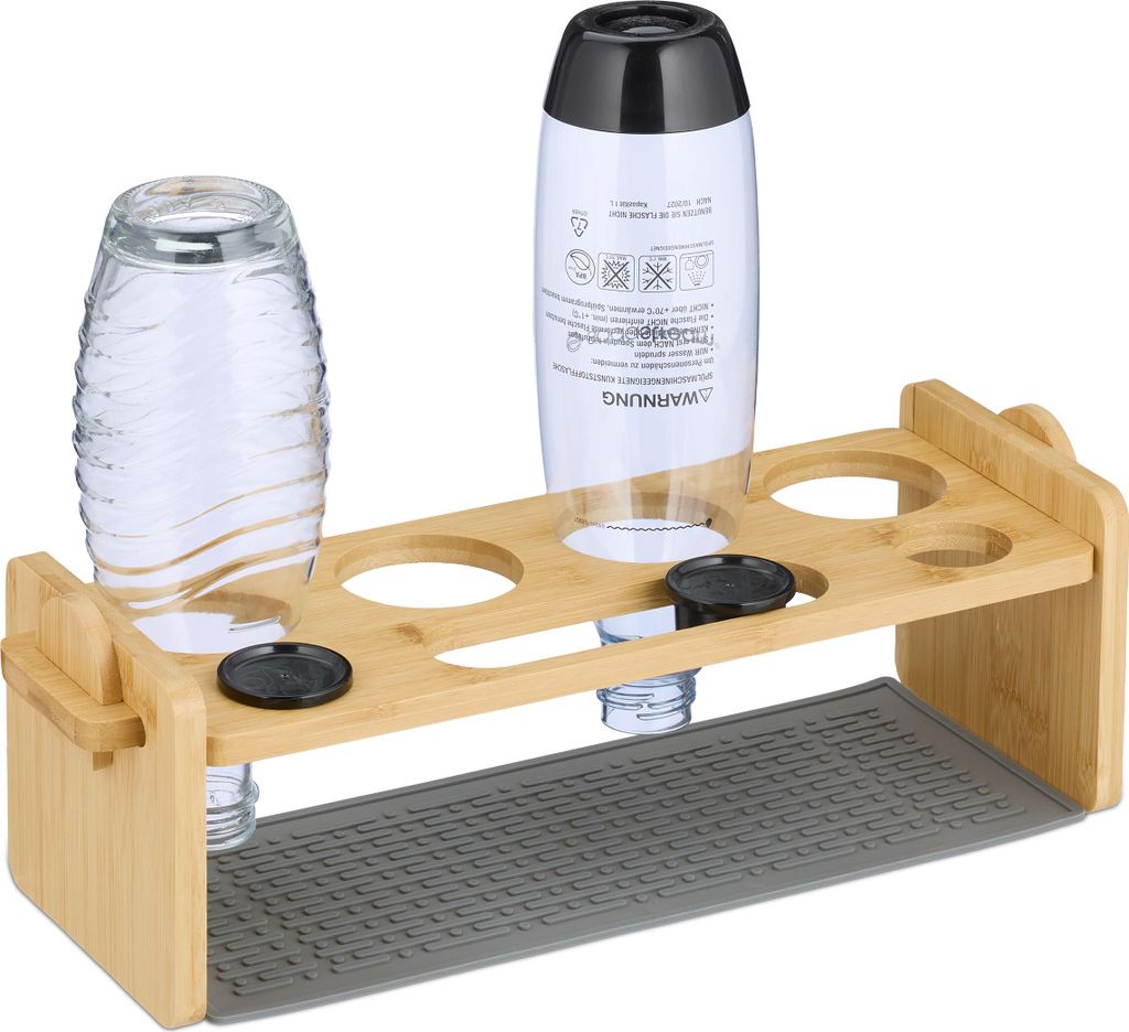 Portabottiglie Relaxdays compatibile con le bottiglie Immagine del prodotto 