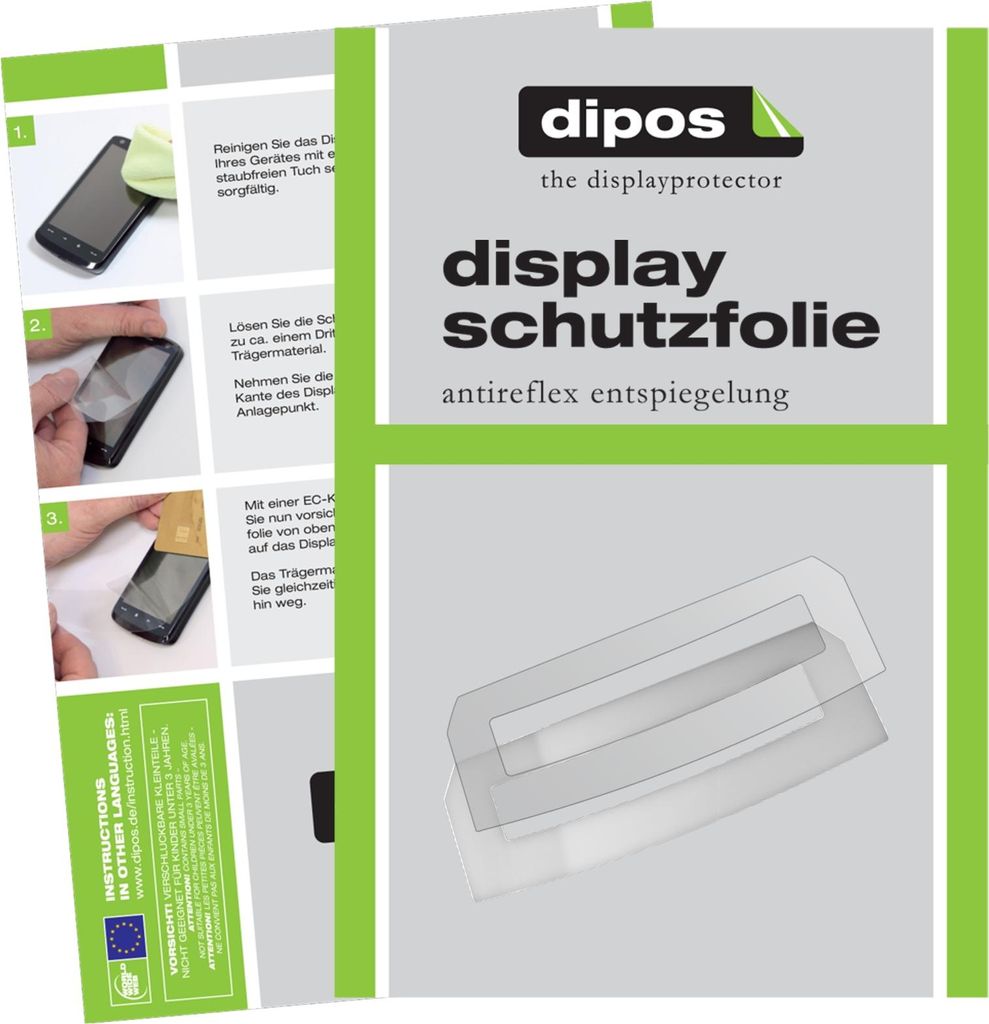 2x Schutzfolie für Jura Z7 Tropfblech matt Displayschutzfolie Folie Display Schutz dipos