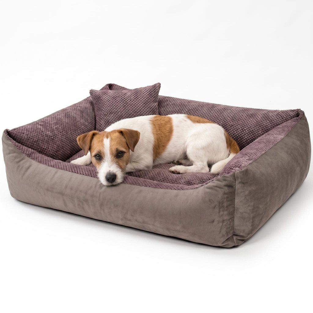 4L Textil TEO Kuscheliges Hundebett mit Rand, abnehmbarer Produktbild 